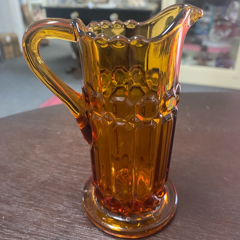 Vintage HTF Westmoreland 4oz Creamer Amber Glass